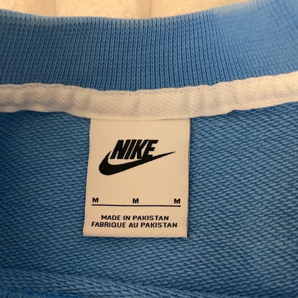 Nike Sky Blue Crewneck with Vibrant Red Swoosh - Picture 2 of 4